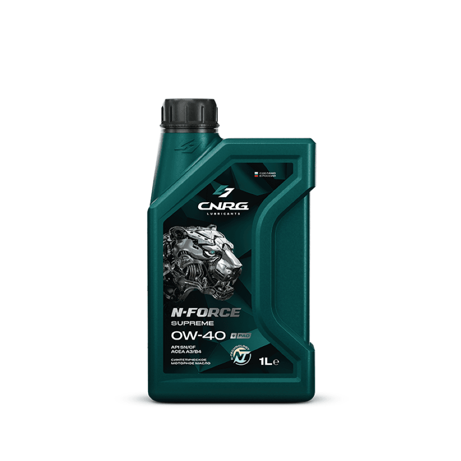 Масло моторное CNRG N-Force Supreme 0W-40 SN/CF, A3/B4 (кан. 1 л) (NEW)